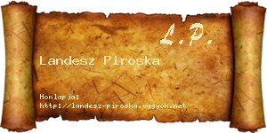 Landesz Piroska névjegykártya